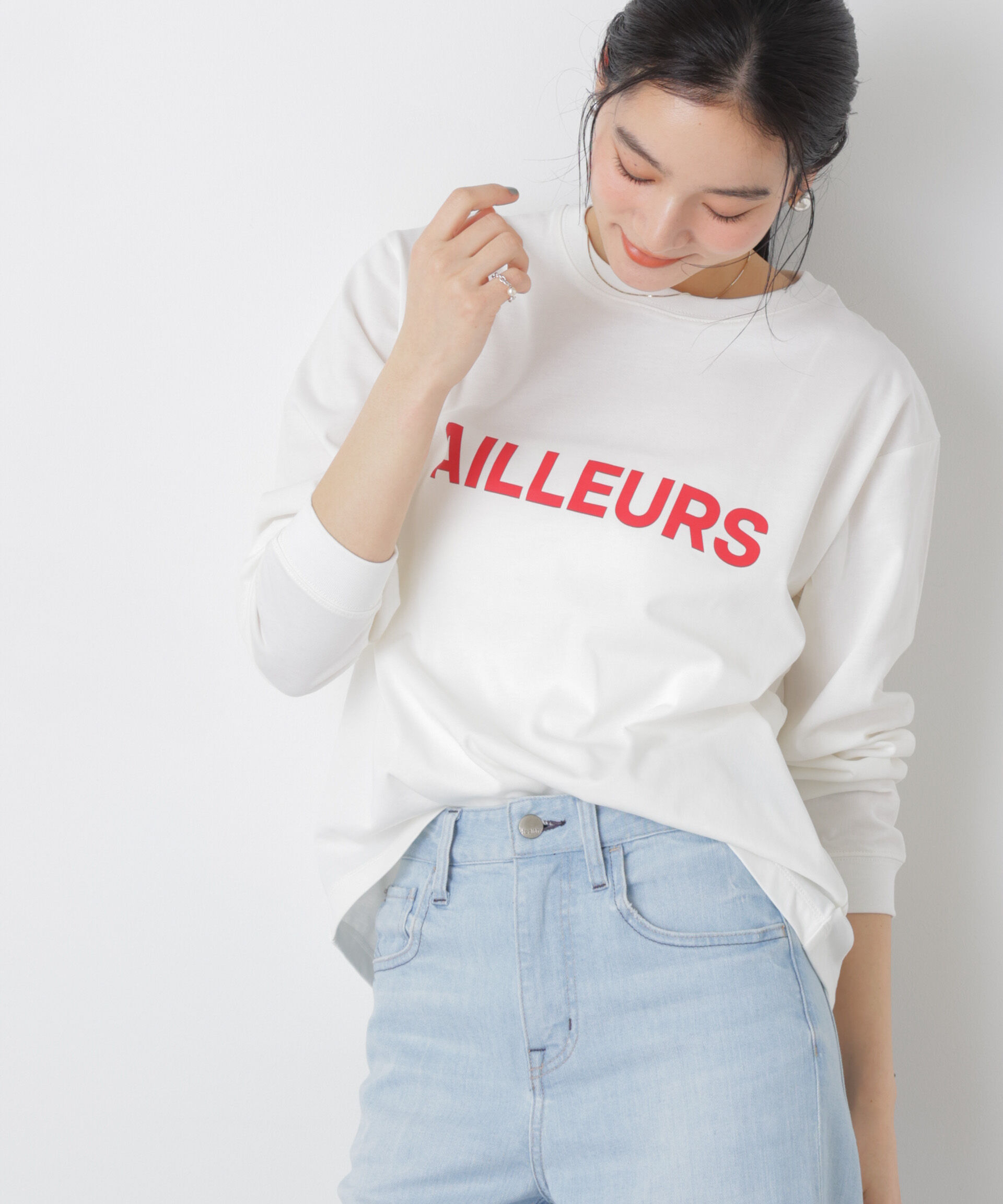 nano･universe「ロゴプリントロングスリーブTシャツ」|Tシャツ・カットソー|