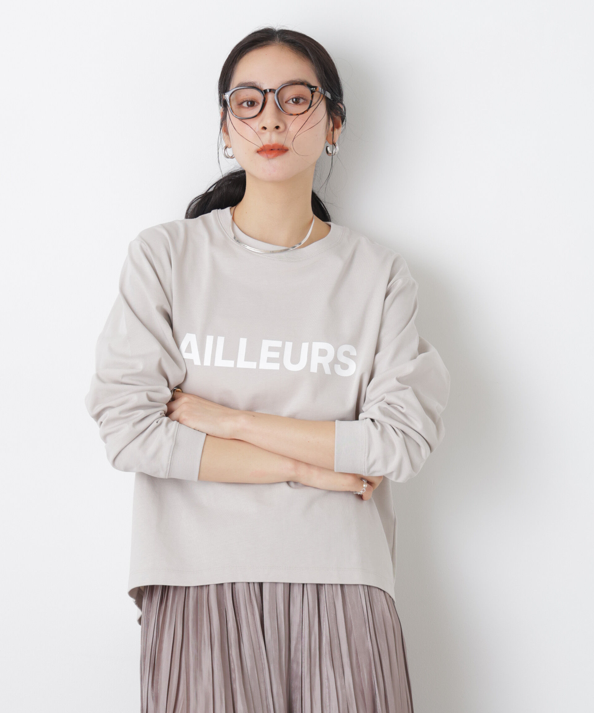 nano･universe「ロゴプリントロングスリーブTシャツ」|Tシャツ・カットソー|