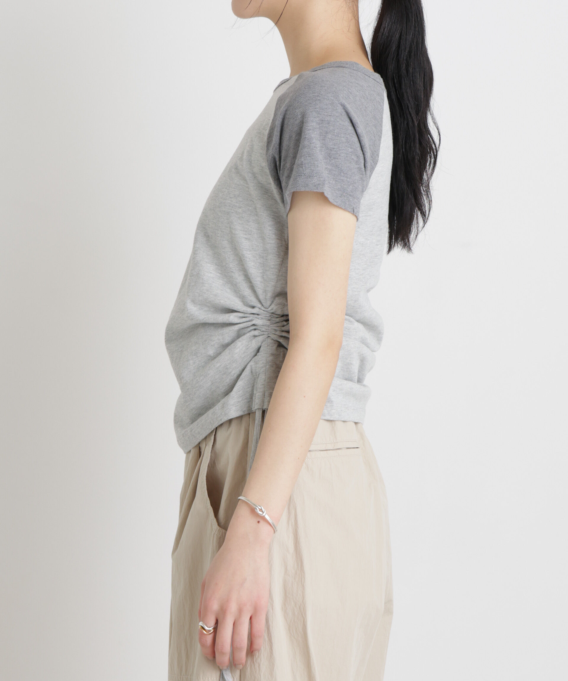 nano･universe「BOOKCLUB/別注 Raglan shirring shirts」|Tシャツ・カットソー|