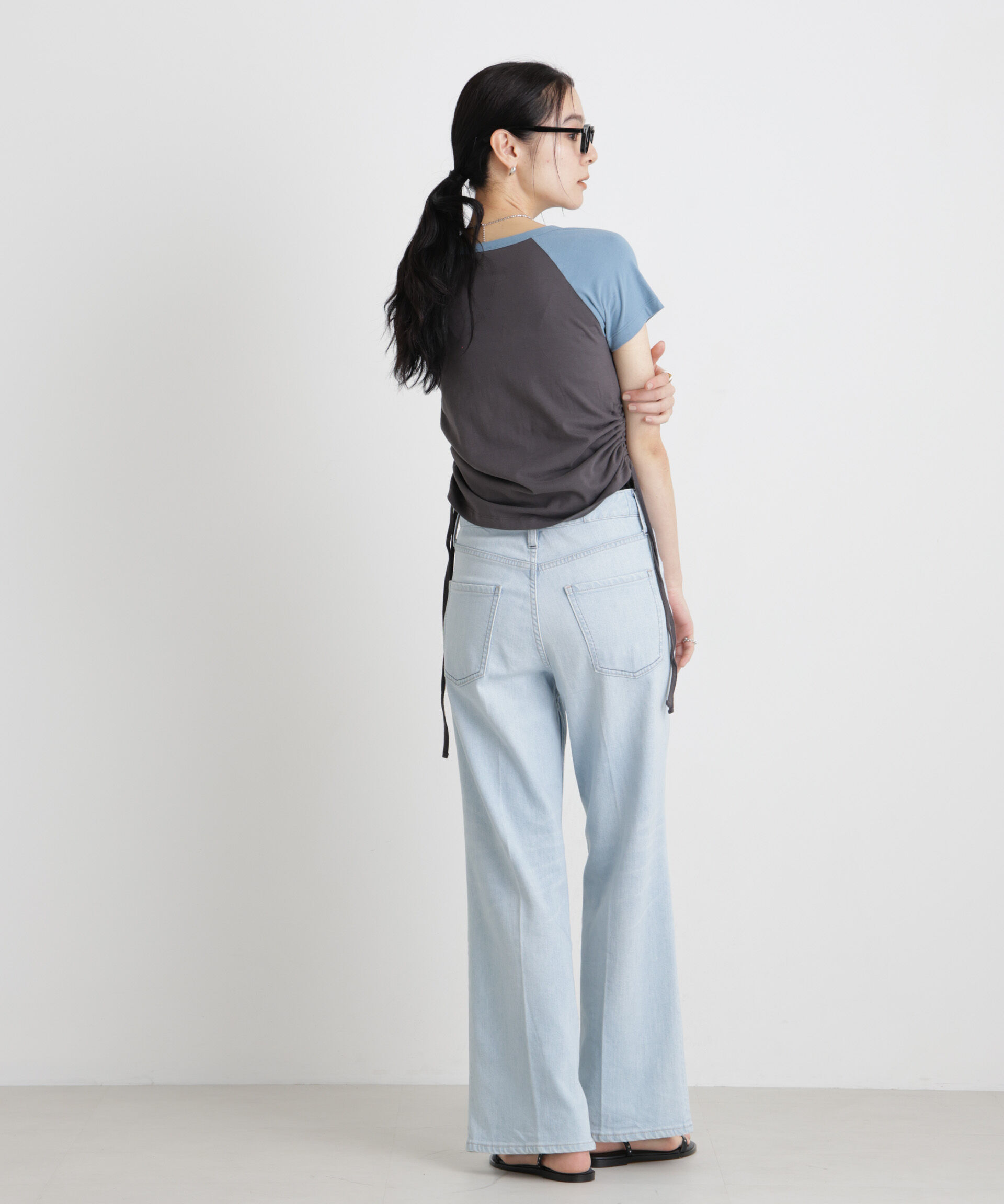 nano･universe「BOOKCLUB/別注 Raglan shirring shirts」|Tシャツ・カットソー|