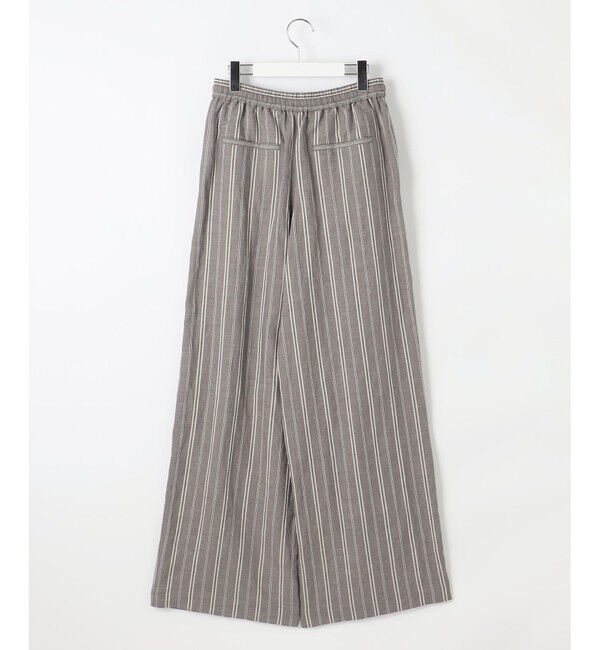 自由区「【セットアップ対応】リネンビスコースストライプドロスト パンツ」|その他|