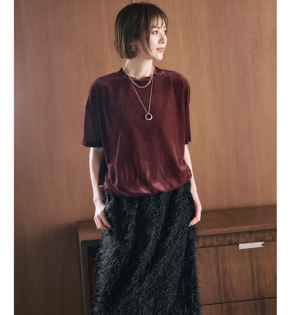 自由区「【SHIHOさん着用】シアーベロア カットソー」|Tシャツ・カットソー|