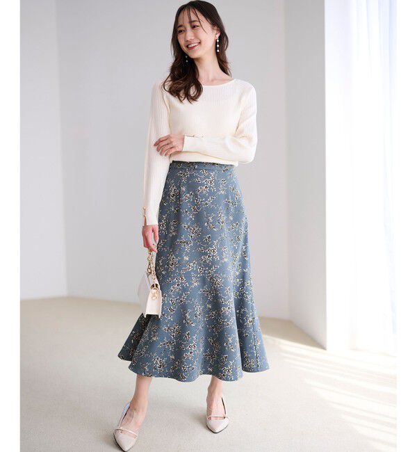 ANY SIS「【ウールブレンドシリーズ】ベースネックリブコンビ ニット」|ニット・セーター|