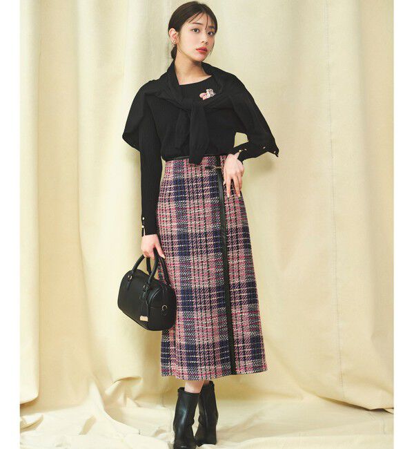 ANY SIS「【ウールブレンドシリーズ】ベースネックリブコンビ ニット」|ニット・セーター|