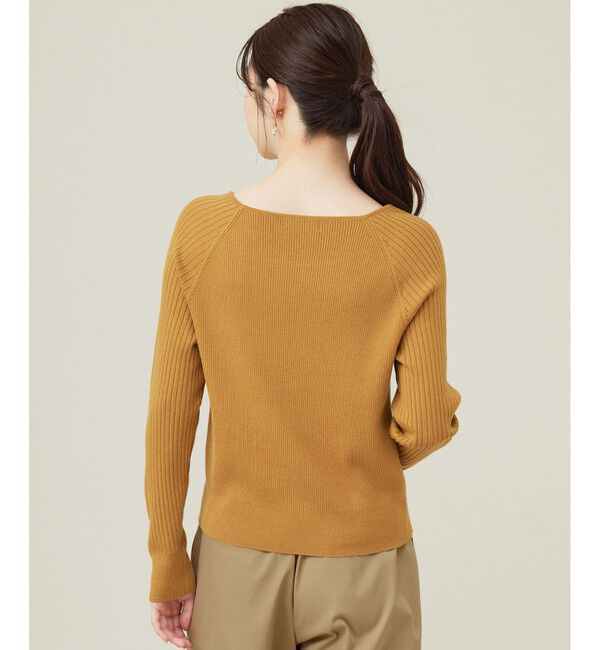 ANY SIS「【ウールブレンドシリーズ】ベースネックリブコンビ ニット」|ニット・セーター|