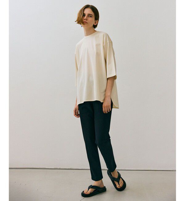 BEIGE,「【BEIGEecru/WEB限定・洗える】JERSEY STITCH / コットンオーバーサイズトップス」|Tシャツ・カットソー|