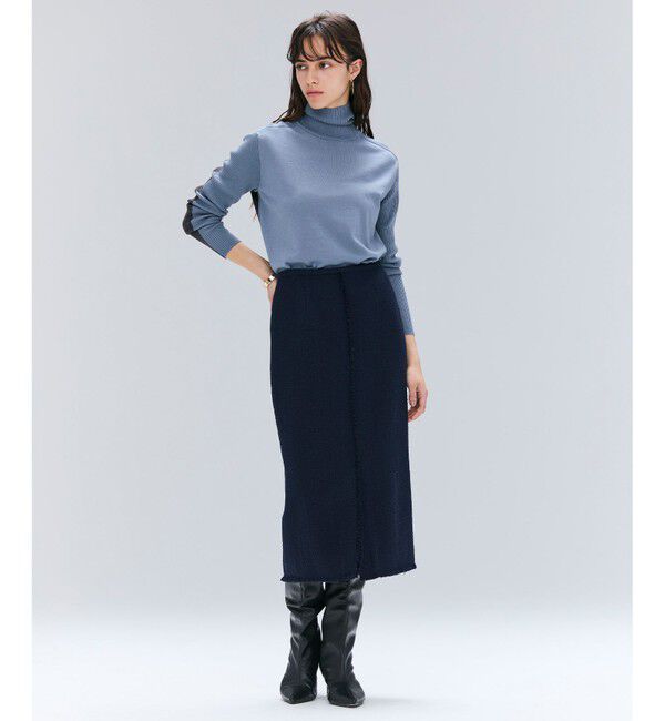 BEIGE,「【洗える・VERY NaVY掲載】LA MONNAIE / バイカラーウールタートルニット」|ニット・セーター|