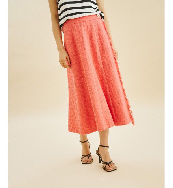 Grace Class「ツイーディーフリンジスカート」|スカート|ピンク