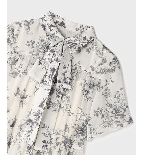 Diagram「【スタイリスト木津明子さんインスタライブ紹介】フラワープリントシャツフレアワンピース」|ワンピース|