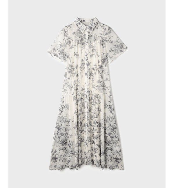 Diagram「【スタイリスト木津明子さんインスタライブ紹介】フラワープリントシャツフレアワンピース」|ワンピース|