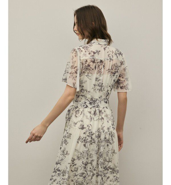 Diagram「【スタイリスト木津明子さんインスタライブ紹介】フラワープリントシャツフレアワンピース」|ワンピース|