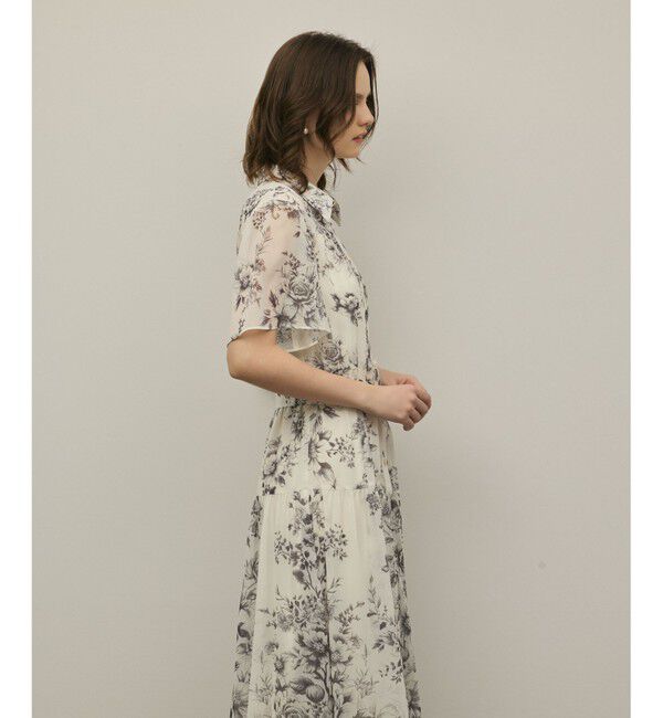 Diagram「【スタイリスト木津明子さんインスタライブ紹介】フラワープリントシャツフレアワンピース」|ワンピース|