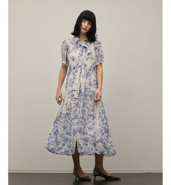 Diagram「【スタイリスト木津明子さんインスタライブ紹介】フラワープリントシャツフレアワンピース」|ワンピース|