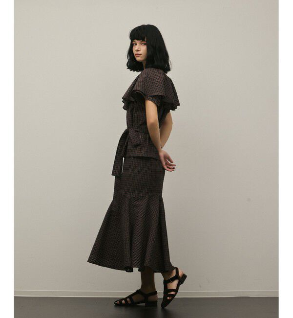 Diagram「【スタイリスト木津明子さんインスタライブ紹介】チェックケープブラウス」|シャツ・ブラウス|