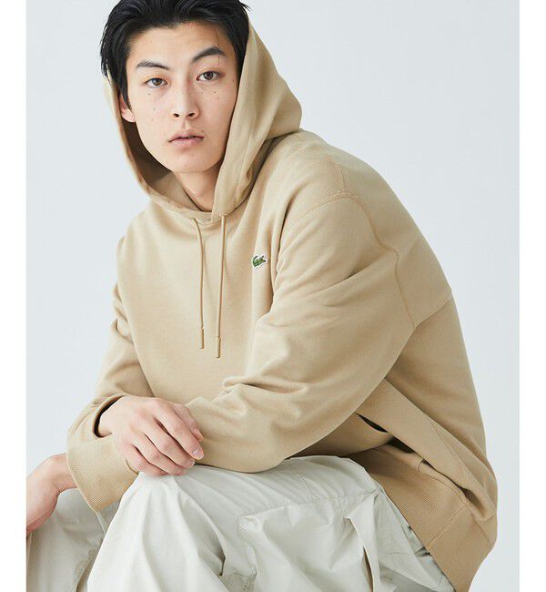 LACOSTE「プレミアムスウェットフーディー / スウェットパーカー」|パーカー|ベージュ