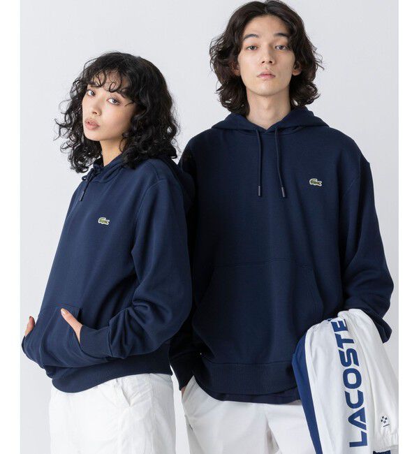 LACOSTE「プレミアムスウェットフーディー / スウェットパーカー」|パーカー|ネイビー