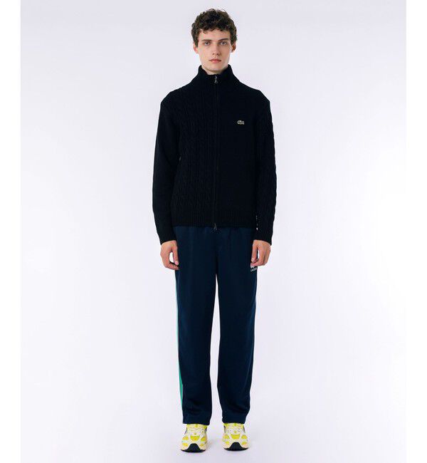 LACOSTE「クレイジーニッティングハイネックジップカーディガン / ダブルジップ ドライバーズニット」|カーディガン|