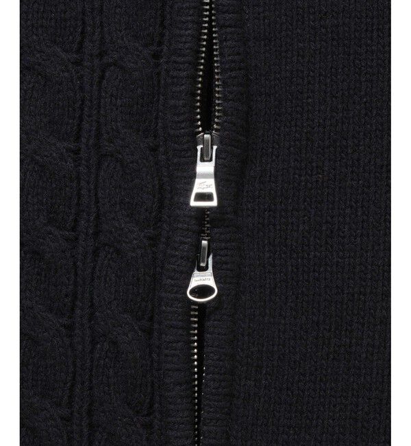 LACOSTE「クレイジーニッティングハイネックジップカーディガン / ダブルジップ ドライバーズニット」|カーディガン|
