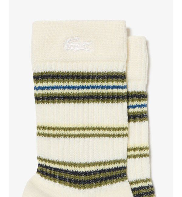 LACOSTE「ボーダークルーソックス 22-24cm」|ソックス|