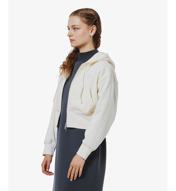 LACOSTE「裏パイルクロップドジップフーディー」|パーカー|