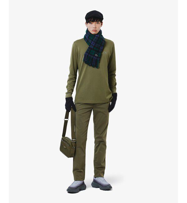 LACOSTE「メリノウールチェックマフラー」|マフラー|