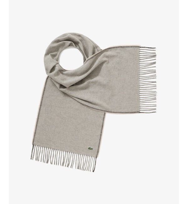 LACOSTE「サスティナブルヘリンボーンマフラー」|マフラー|ベージュ