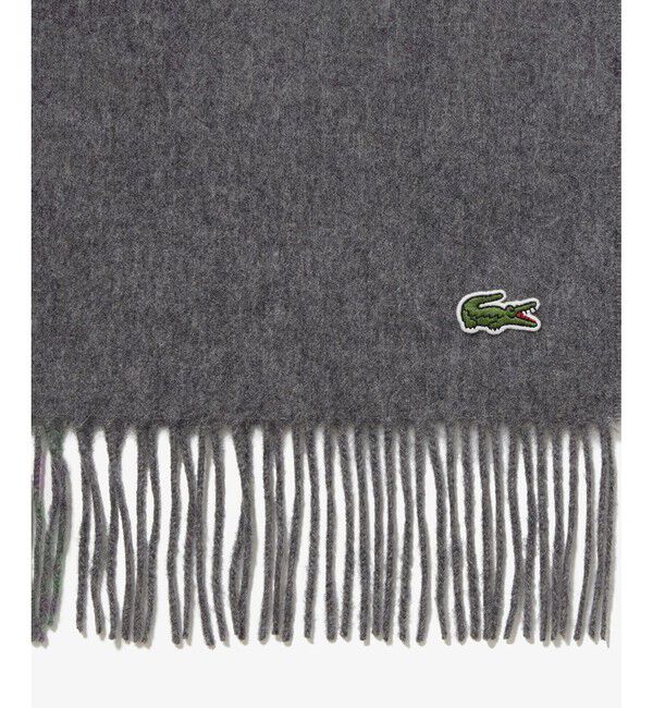 LACOSTE「ホワイトカシミヤマフラー」|マフラー|