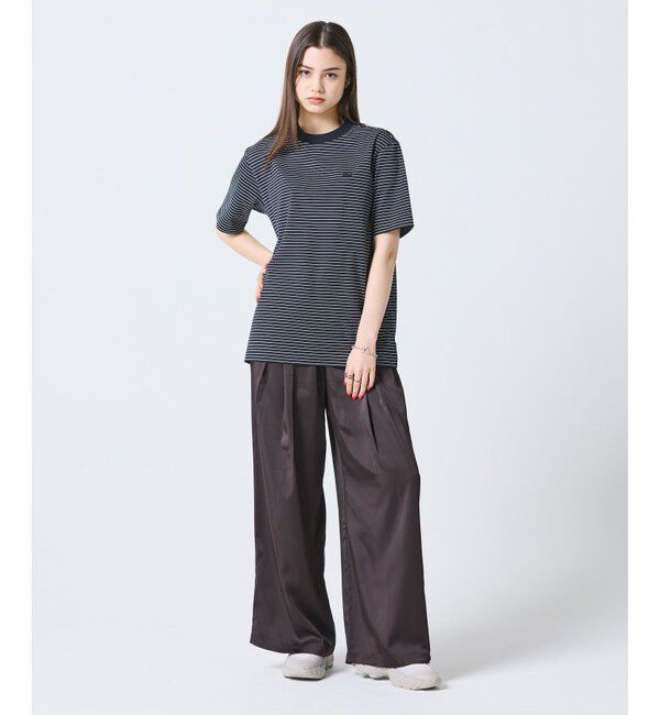 LACOSTE「オーバーサイズイージーサテンパンツ」|サルエル|