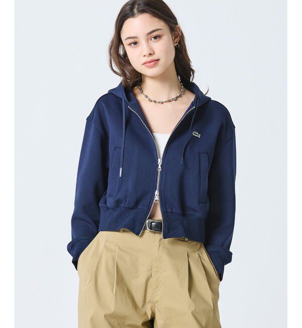 LACOSTE「ダブルフェイスジャージジップフーディー」|パーカー|