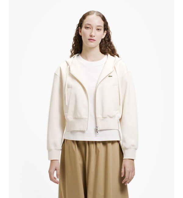LACOSTE「ダブルフェイスジャージジップフーディー」|パーカー|