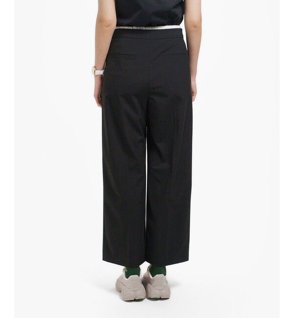 LACOSTE「レイヤードウエストタックワイドスラックスパンツ」|チノ|