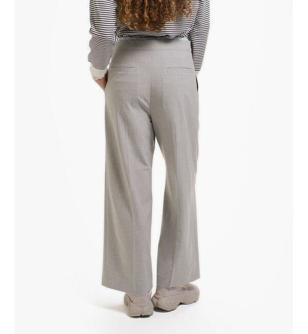 LACOSTE「レイヤードウエストタックワイドスラックスパンツ」|チノ|