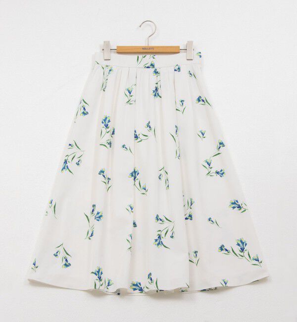 NOLLEY'S「ウォッシャブルフラワープリントスカート」|フレア|