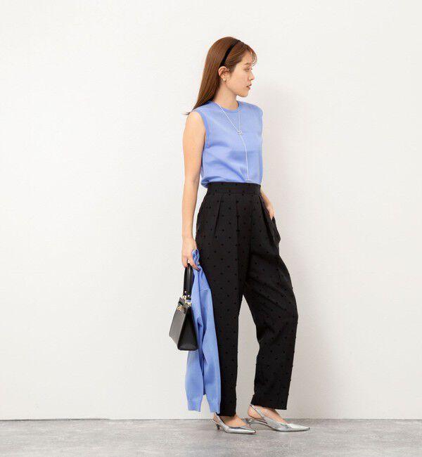 NOLLEY'S「《アンサンブル対応》ハーフシアーノースリーブプルオーバーニット」|ニット・セーター|