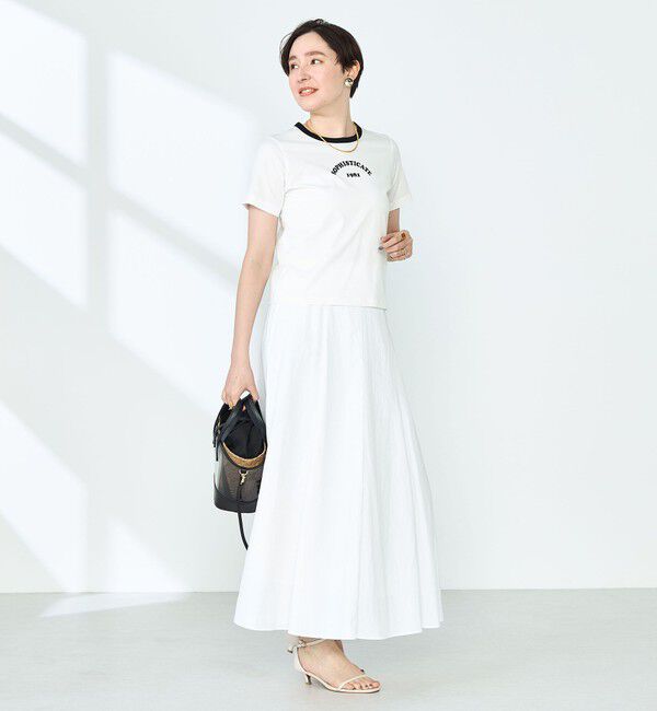 NOLLEY'S sophi「シルケット天竺衿配色ロゴTシャツ」|Tシャツ・カットソー|