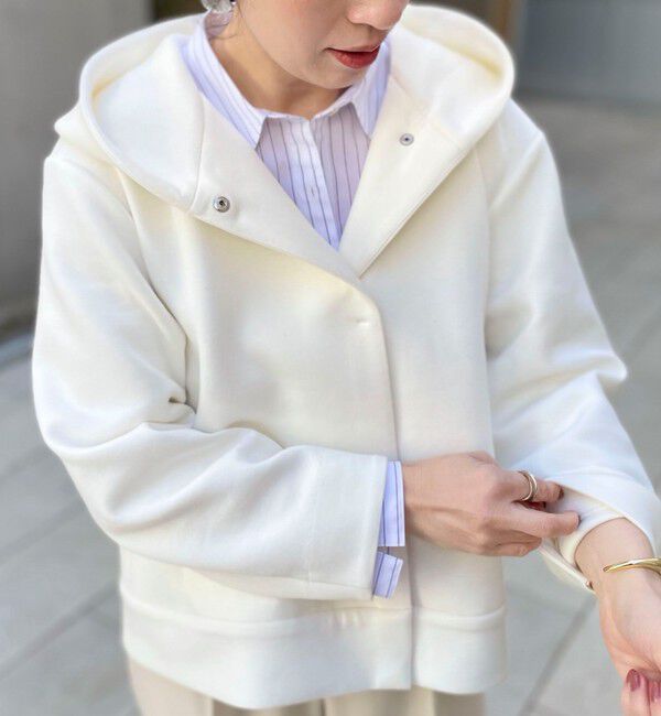 NOLLEY'S「【追加】ウォッシャブルエアボールフードブルゾン」|ブルゾン・スタジャン|