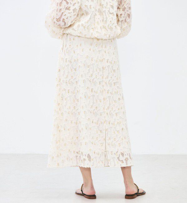 NOLLEY'S「《セットアップ対応》【KIRYU】ウォッシャブルラメジャガードスカート」|フレア|