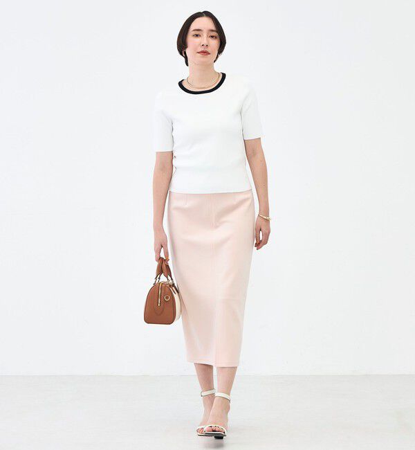 NOLLEY'S sophi「《アンサンブル対応》《手洗い可能》マルチファンクション5分袖プルオーバー」|ニット・セーター|