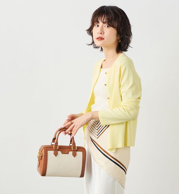 NOLLEY'S sophi「《アンサンブル対応》 《手洗い可能》マルチファンクションクルーネックカーディガン」|カーディガン|イエロー系その他7