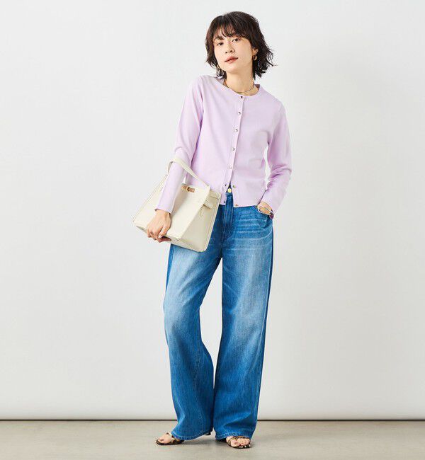 NOLLEY'S sophi「《アンサンブル対応》 《手洗い可能》マルチファンクションクルーネックカーディガン」|カーディガン|