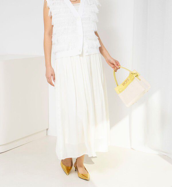 NOLLEY'S「ウォッシャブルサテン楊柳ギャザースカート」|スカート|