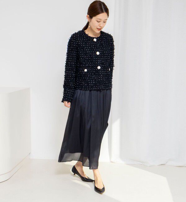 NOLLEY'S「ウォッシャブルサテン楊柳ギャザースカート」|スカート|