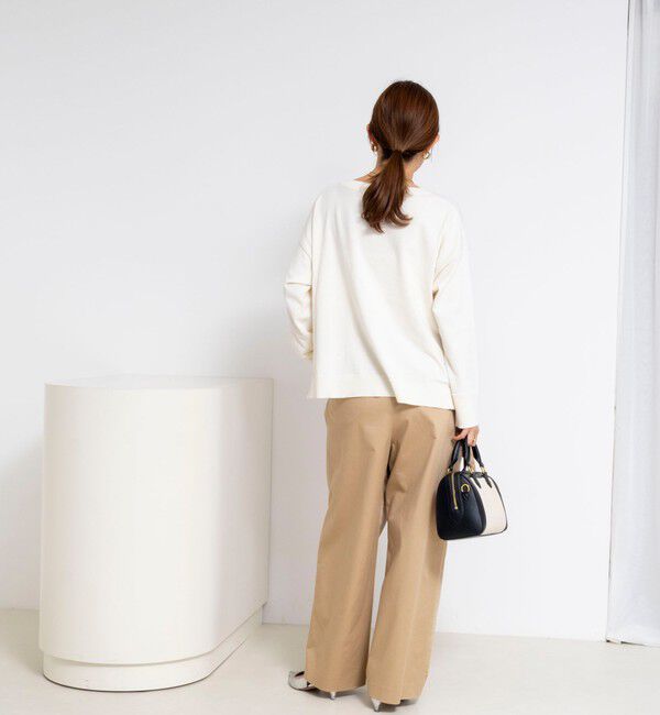 Rie Miller「《手洗い可能》トレーナー風プルオーバーサイドZIP」|ニット・セーター|