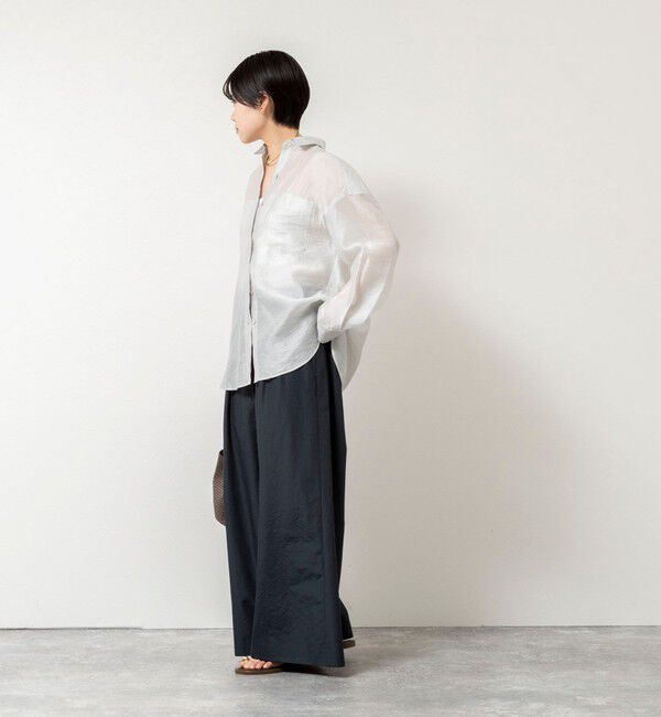 NOLLEY'S「ウォッシャブルエクセルテックタンブラー2タックワイドパンツ」|その他|