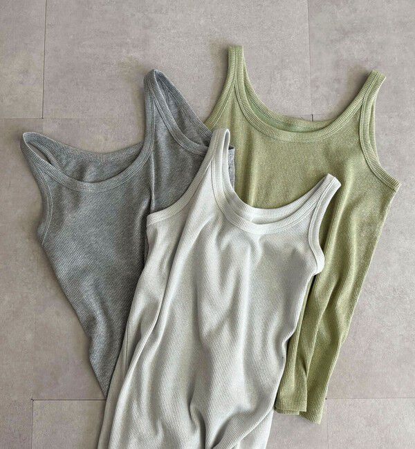 fredy emue「ラメリブタンクトップ」|タンクトップ|オフホワイト