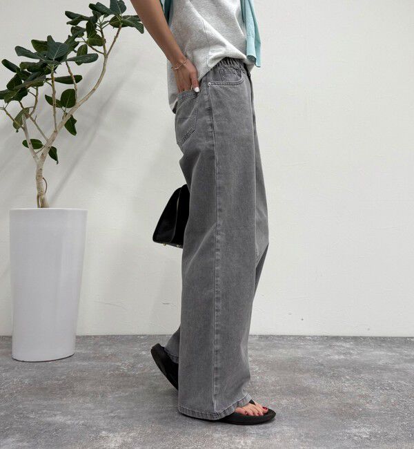fredy emue「ブリーチデニム５ポケイージーパンツ」|デニム|