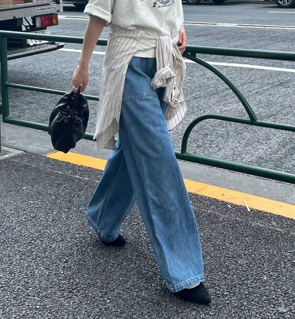 fredy emue「ライトオンスデニムベイカーイージーパンツ」|デニム|