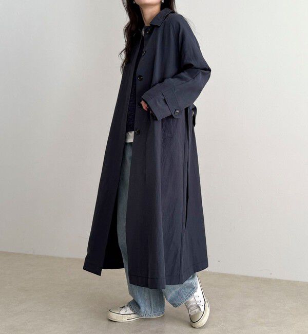fredy emue「リネン混タンブラーステンカラーコート」|ステンカラーコート|