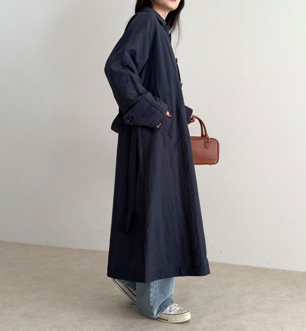 fredy emue「リネン混タンブラーステンカラーコート」|ステンカラーコート|