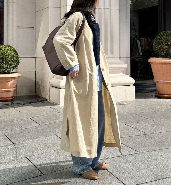 fredy emue「リネン混タンブラーステンカラーコート」|ステンカラーコート|